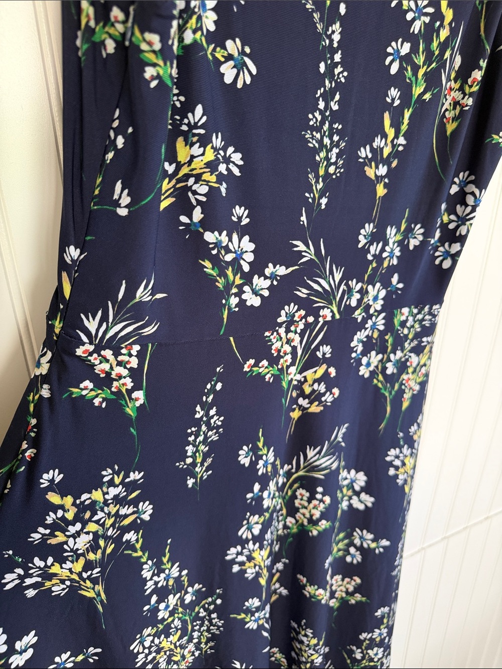 Lauren Ralph Lauren Navy Floral Maxi Dress Size 10 Cottagecore Feminine Preppy - Picture 9 of 14
